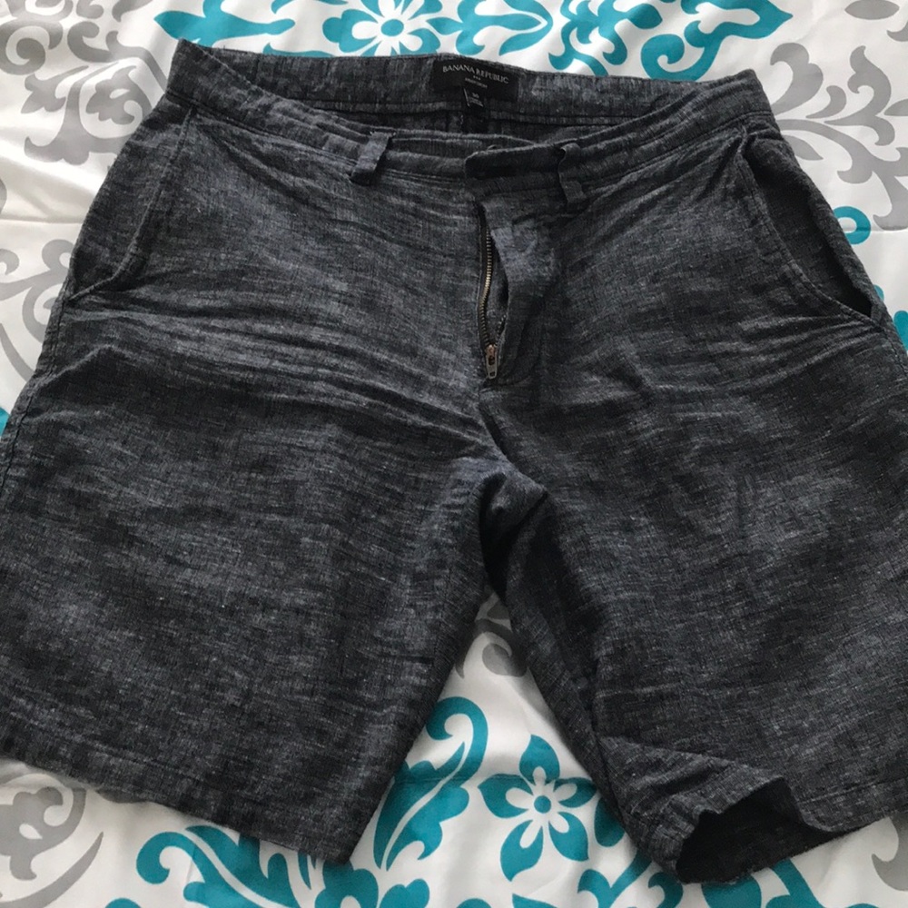 Linen men shorts size 30 gray